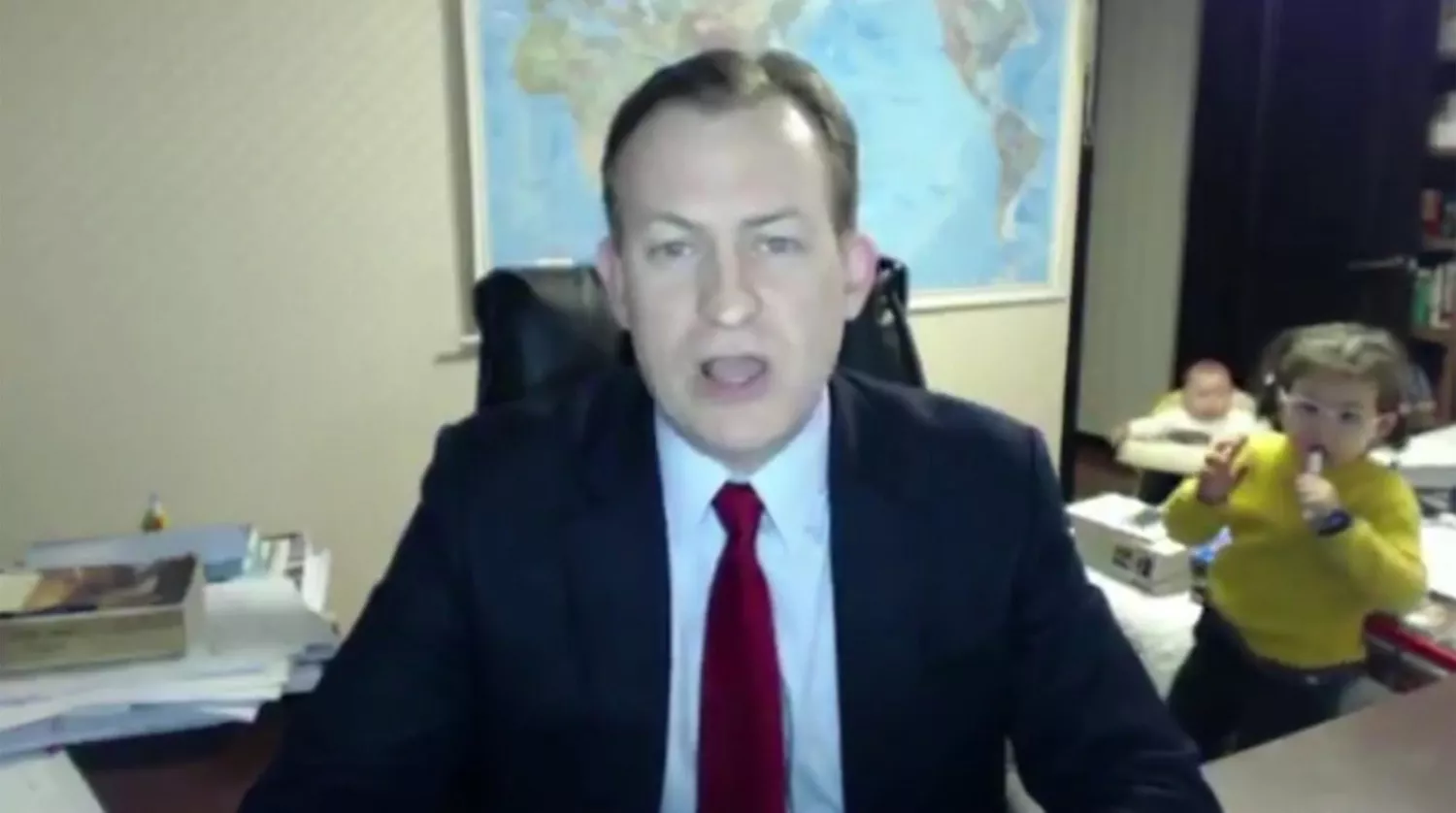 Bildplatzhalter zur Geschichte: BBC-Interview wird von Kindern unterbrochen